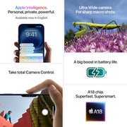 Load image into Gallery viewer, iPhone 16 512 GB: 5G Mobile Phone with Camera Control, A18 Chip and a Big Boost in Battery Life. Works with AirPods; Ultramarine